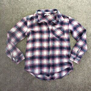 Dex plaid check print button down shirts for kids size 2-3T